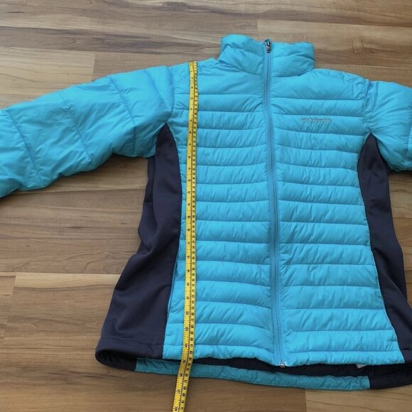 Columbia Blue Turquoise Women’s Large Full Zip Quilted Puffer Jacket - Picture 5 of 12